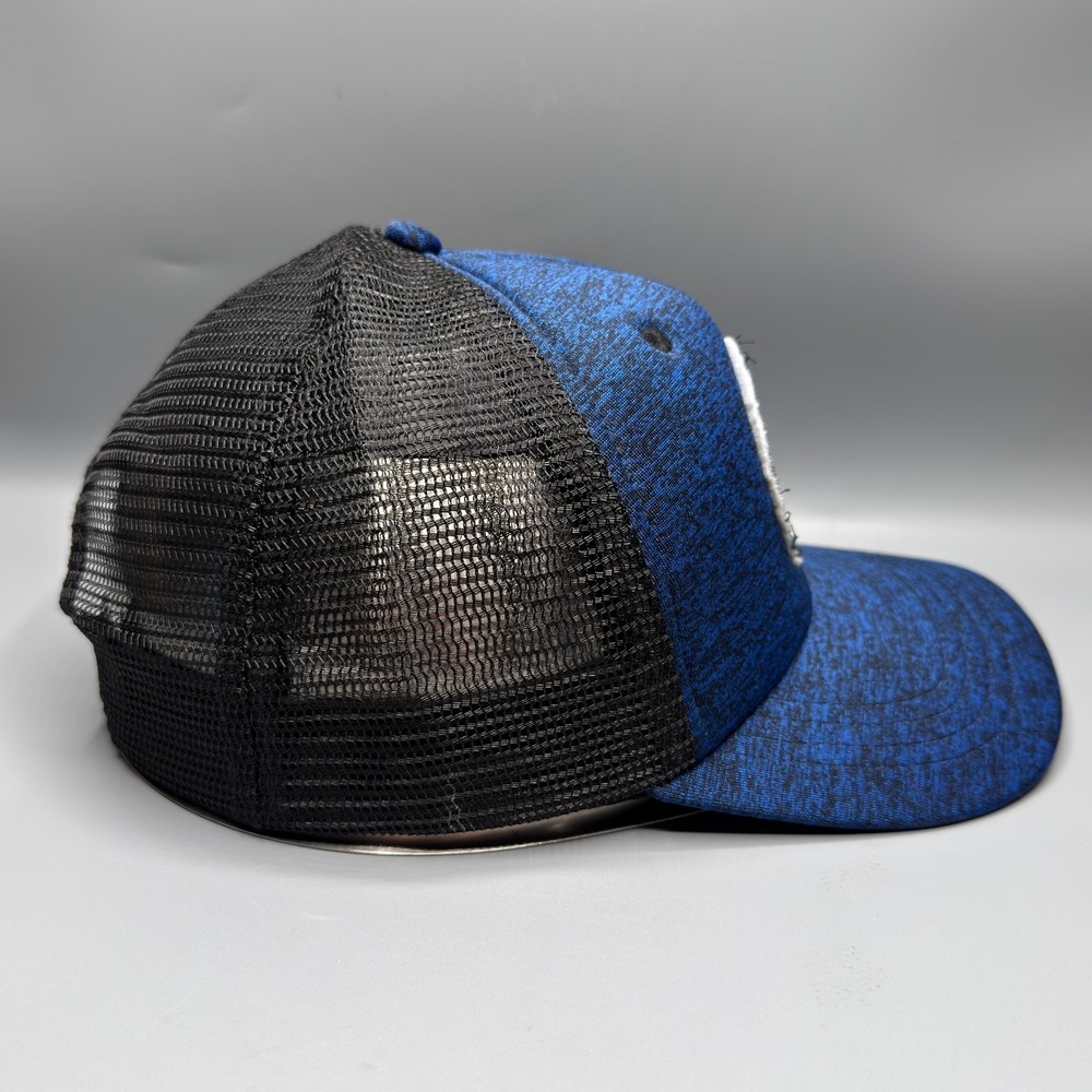Affliction Mens Live Fast Patch Trucker Hat Black Blue Mesh Snapback HT11891AQ - Picture 5 of 7
